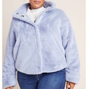 Periwinkle Moonlight Faux Fur Coat Jacket By Philosophy Republic Clothing